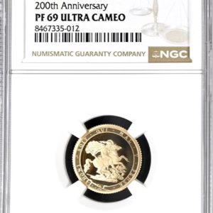 2017 Gold Proof Half Sovereign, (1/2 Sov), NGC Graded PF69 Ultra Cameo