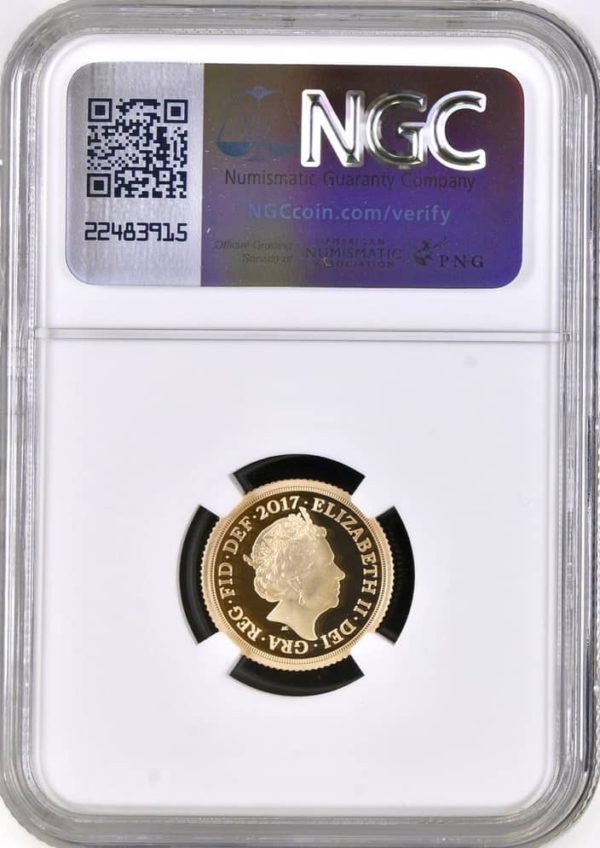 2017 Gold Proof Half Sovereign, Pistrucci 200th Anniversary (1/2 Sov), NGC Graded PF70 Ultra Cameo - Image 2