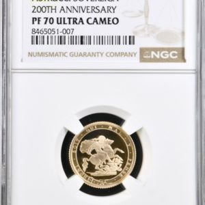 2017 Gold Proof Half Sovereign, Pistrucci 200th Anniversary (1/2 Sov), NGC Graded PF70 Ultra Cameo