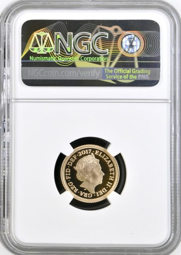 2017 Gold Proof Half Sovereign, Pistrucci 200th Anniversary (1/2 Sov), NGC Graded PF70 Ultra Cameo - Image 2