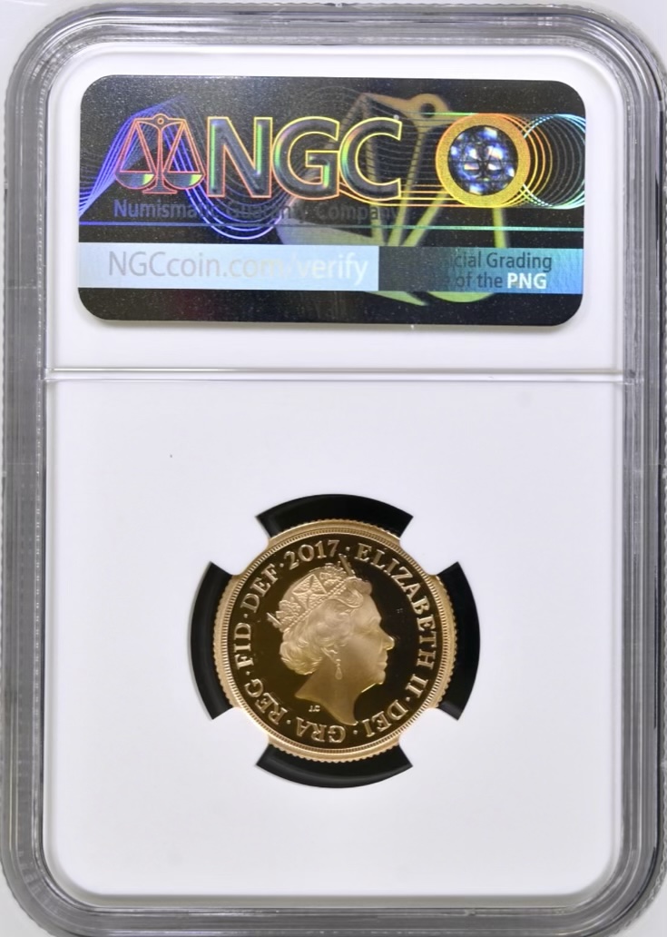 2017 Gold Proof Sovereign, NGC Graded PF70 Ultra Cameo. - Image 2