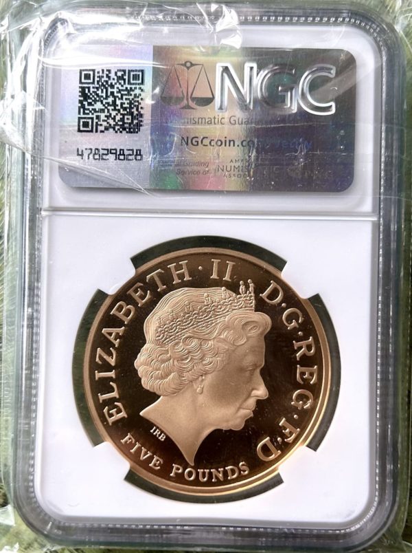2008 Gold Proof Five Pounds (£5) Prince Charles, NGC Graded PF70 Ultra Cameo. - Image 2