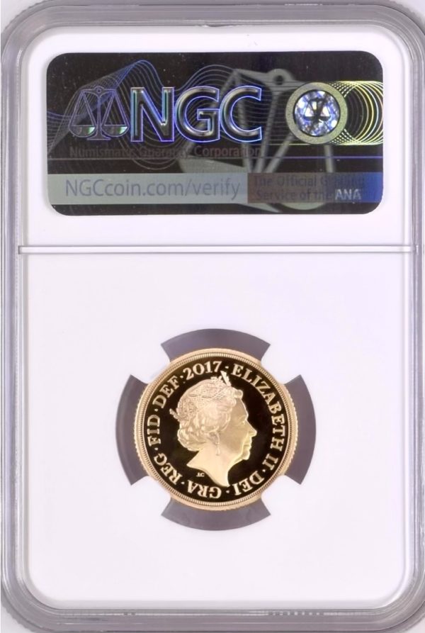 2017 Gold Proof Sovereign, NGC Graded PF70 Ultra Cameo. - Image 2