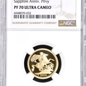 2018 Gold Proof Sovereign, NGC Graded PF70 Ultra Cameo