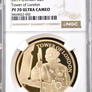 2019 Gold Proof Five Pound Crown (£5) Yeoman Warders - Tower of London, NGC Graded PF70 UCAM