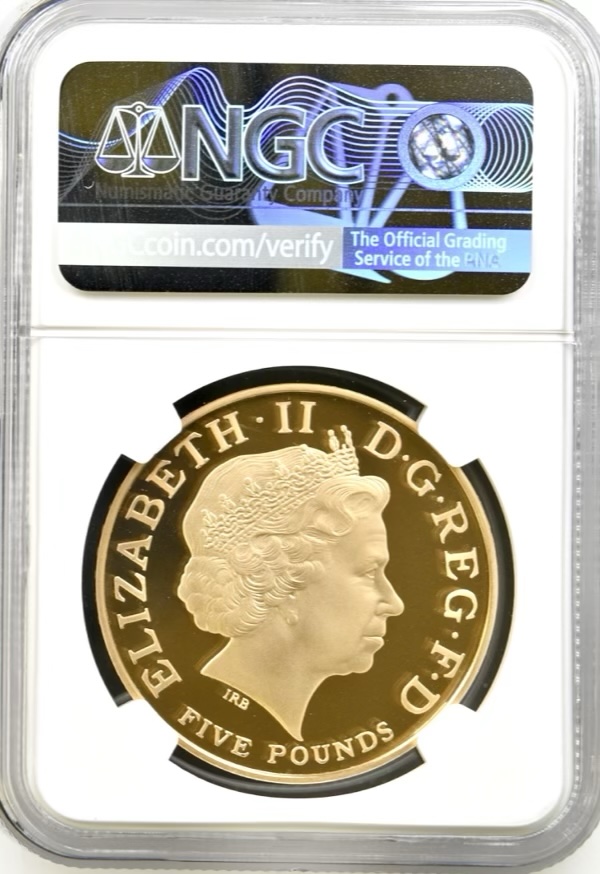 2005 Battle of Trafalgar, Gold Proof Five Pounds Crown (£5), NGC Graded PF69 UCAM. - Image 2
