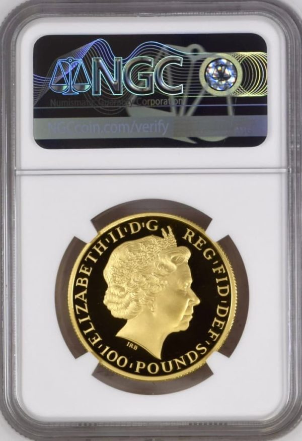 2014 Gold proof Britannia and the lion £100, NGC PF70 Ultra Cameo - Image 2