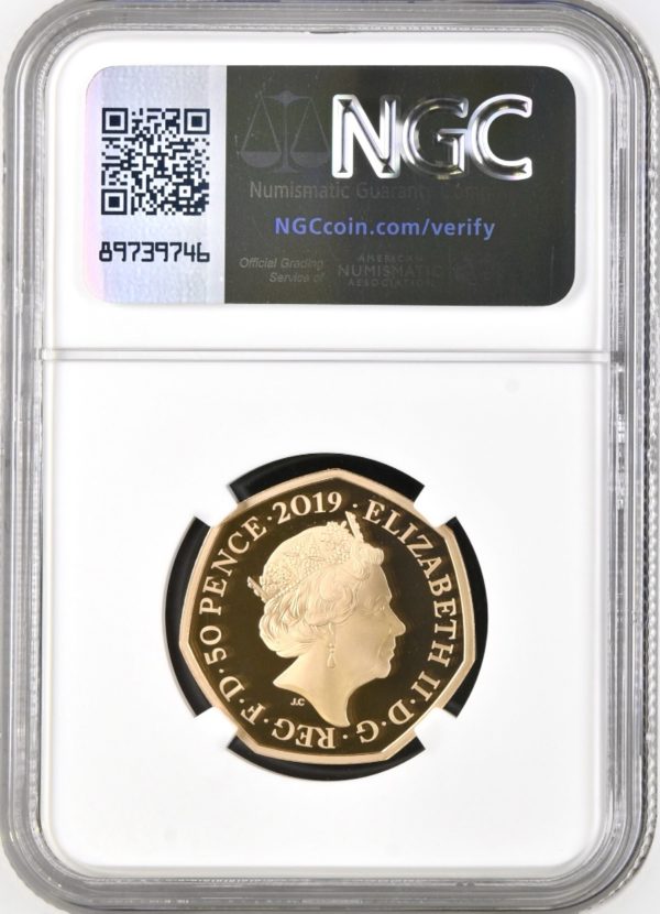 Kew Gardens Gold Proof 50p (Fifty pence) NGC Graded PF70 Ultra Cameo. - Image 2