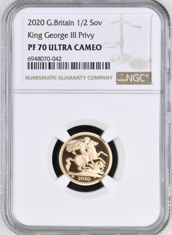 2018 Gold Proof Half Sovereign, NGC Graded PF70 Ultra Cameo