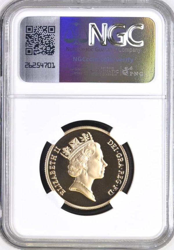 1985 Gold Proof Double Sovereign (2Sov), NGC Graded PF70 Ultra Cameo - Image 2