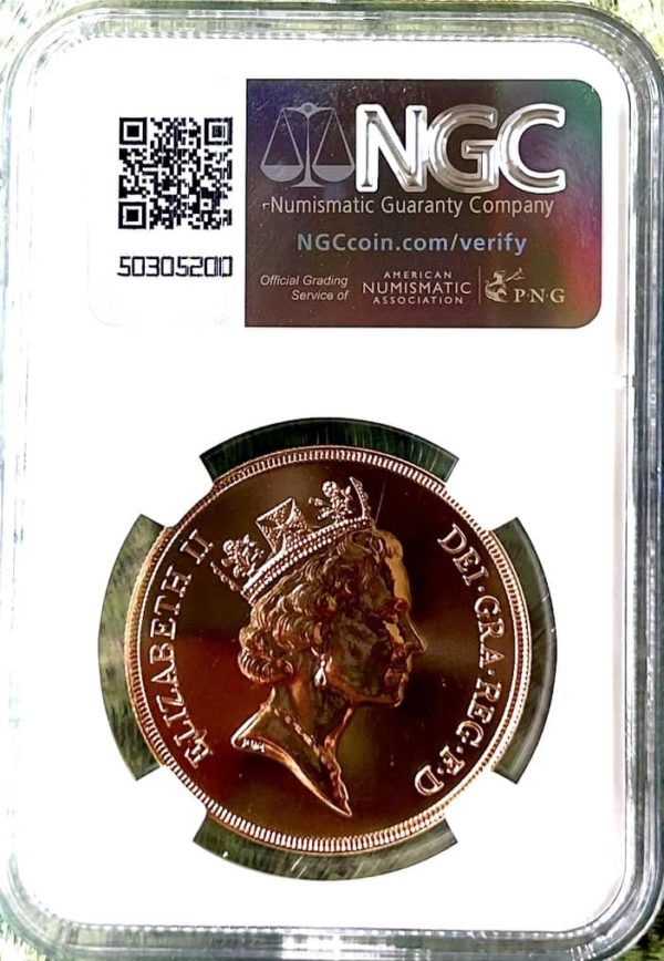 1990 Gold Five Sovereign (£5), NGC Graded MS69DPL - Image 2