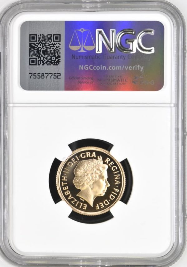 1998 Gold Proof Sovereign, NGC PF70 Ultra Cameo. - Image 2