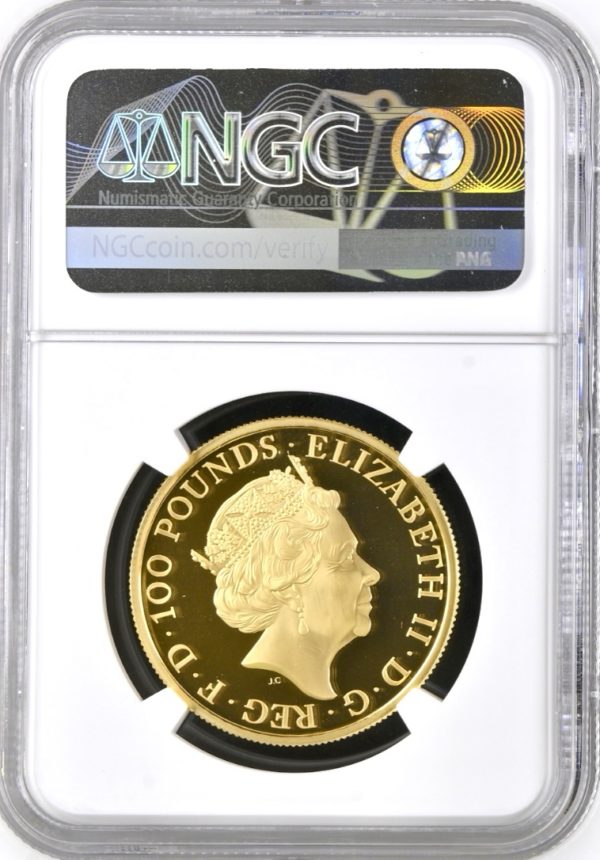2017 Gold Proof Britannia £100, NGC Graded PF70 Ultra Cameo. One Ounce Coin. - Image 2