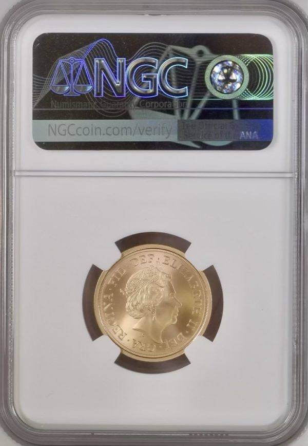 2020 Gold Sovereign, VJ Day Privy, Struck on the Day. NGC Graded MS70 Matte - Image 2