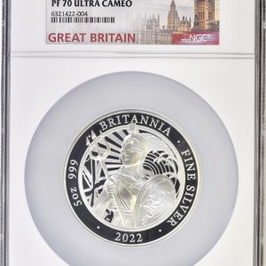 2022 Silver Proof Britannia £10 - Five Ounce Coin, NGC Graded PF70 Ultra Cameo