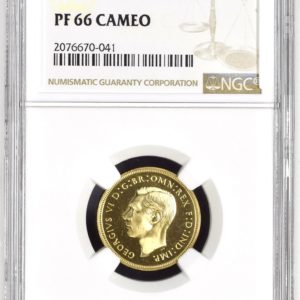 1937 Gold Proof Sovereign, NGC Graded PF66 Cameo