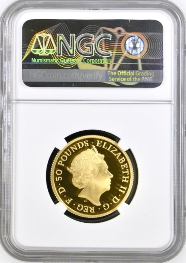 2022 Gold Proof Britannia 50 Pounds (Half Ounce Coin) NGG Graded PF69 Ultra Cameo - Image 2