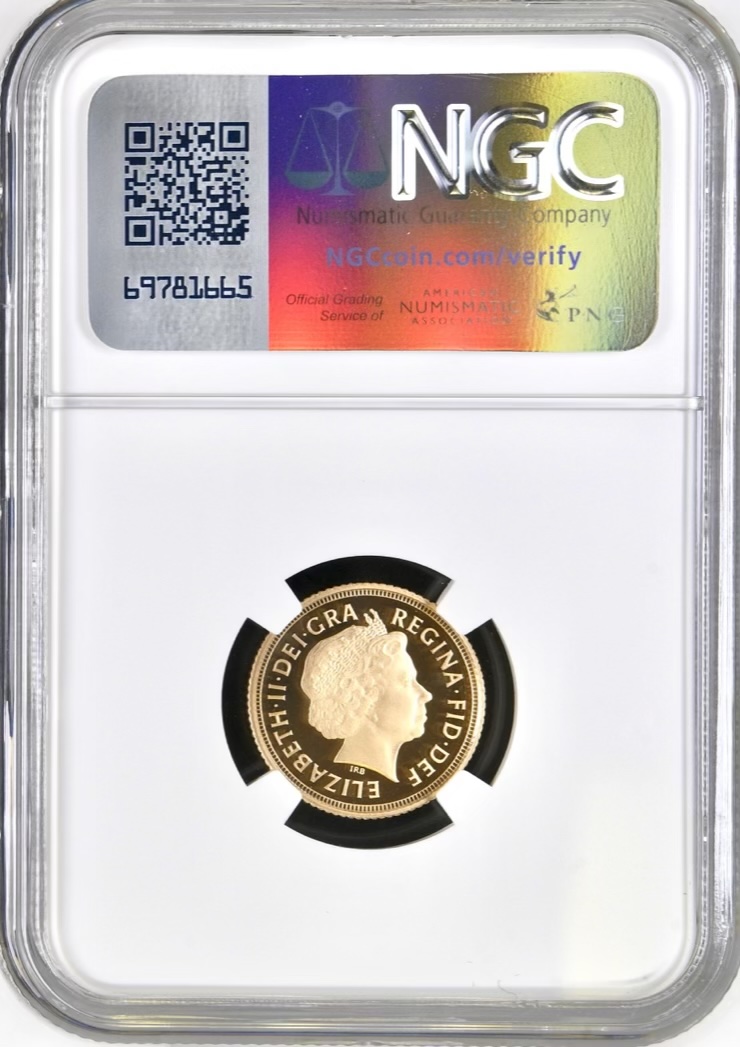 2012 Gold Proof Half Sovereign (1/2) NGC Graded PF70 Ultra Cameo - Image 2