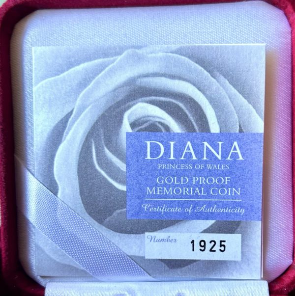 Princess Diana 1999 Gold Proof Five Pound Crown (£5) - Image 7