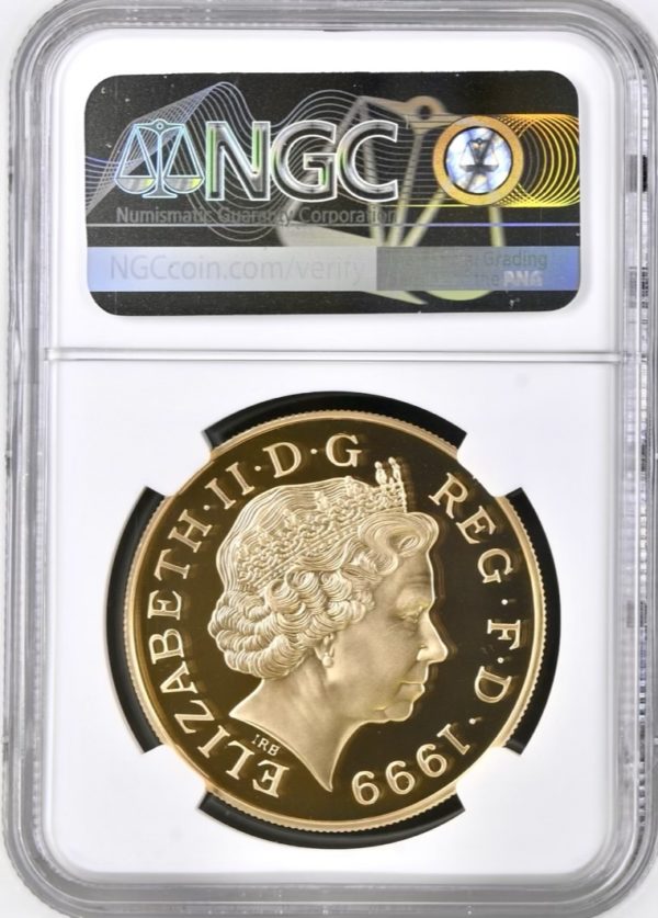 1999 Gold Proof Five Pound Crown (£5) Princess Diana, NGC Graded PF69 Ultra Cameo - Image 2