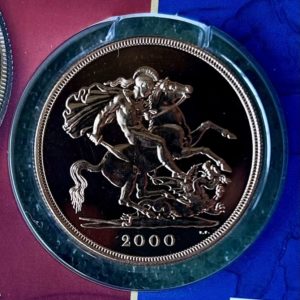 2000 Gold Five Pounds Sovereign (£5) George And Dragon