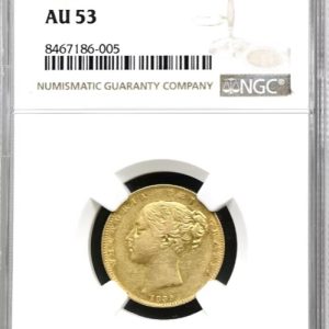1839 Gold Sovereign, NGC Graded AU53