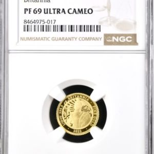 2022 Gold Proof Britannia £10, 1/10th Ounce Coin, NGC Graded PF69 Ultra Cameo