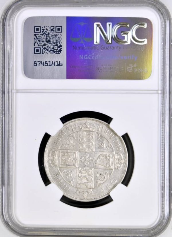 1883 Gothic Florin, NGC Graded AU55. - Image 2