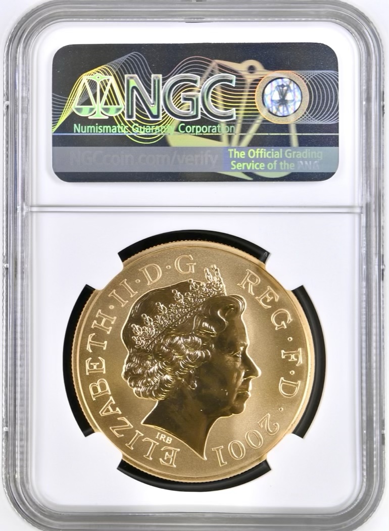 2001 Gold Proof Five Pounds (£5) Queen Victoria 100th Anniversary Of Death. Reverse PF70 - Image 2