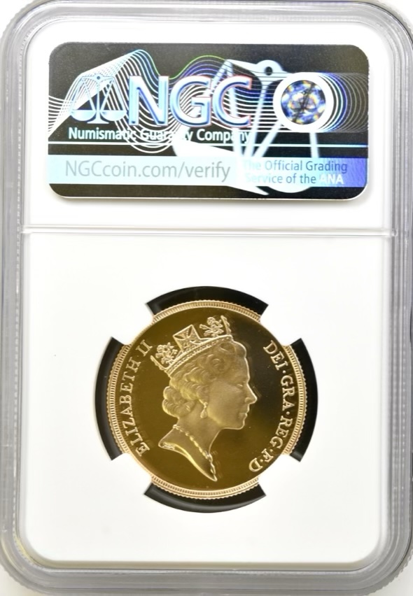 1991 Gold Proof 2 Pounds Sovereign (£2) NGC Graded PF70 Ultra Cameo - Image 2