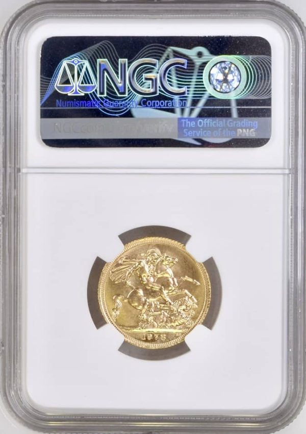 1978 Gold Sovereign, NGC Graded MS63 - Image 2