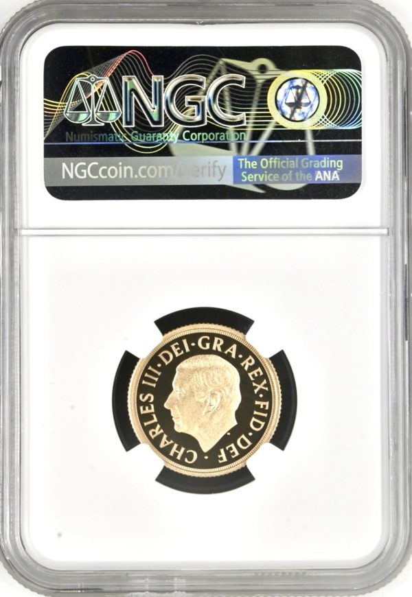 2022 Gold Proof Sovereign, Queen Elizabeth II Memorial, King Charles III Portrait, NGC Graded PF70 First Releases - Image 2