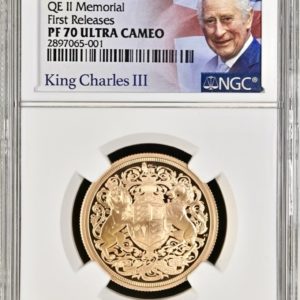 2022 Gold Proof Double Sovereign (Two Pounds, £2) Memorial, NGC Graded PF70 Ultra Cameo