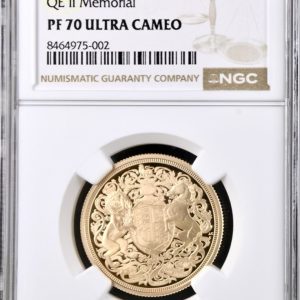 2022 Gold Proof Double Sovereign (Two Pounds, £2) Memorial, NGC Graded PF70 Ultra Cameo