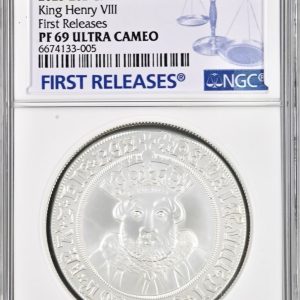2023 Henry VIII , British Monarchs Silver Proof £5, 2 Oz. Coin. NGC Graded PF69 Ultra Cameo
