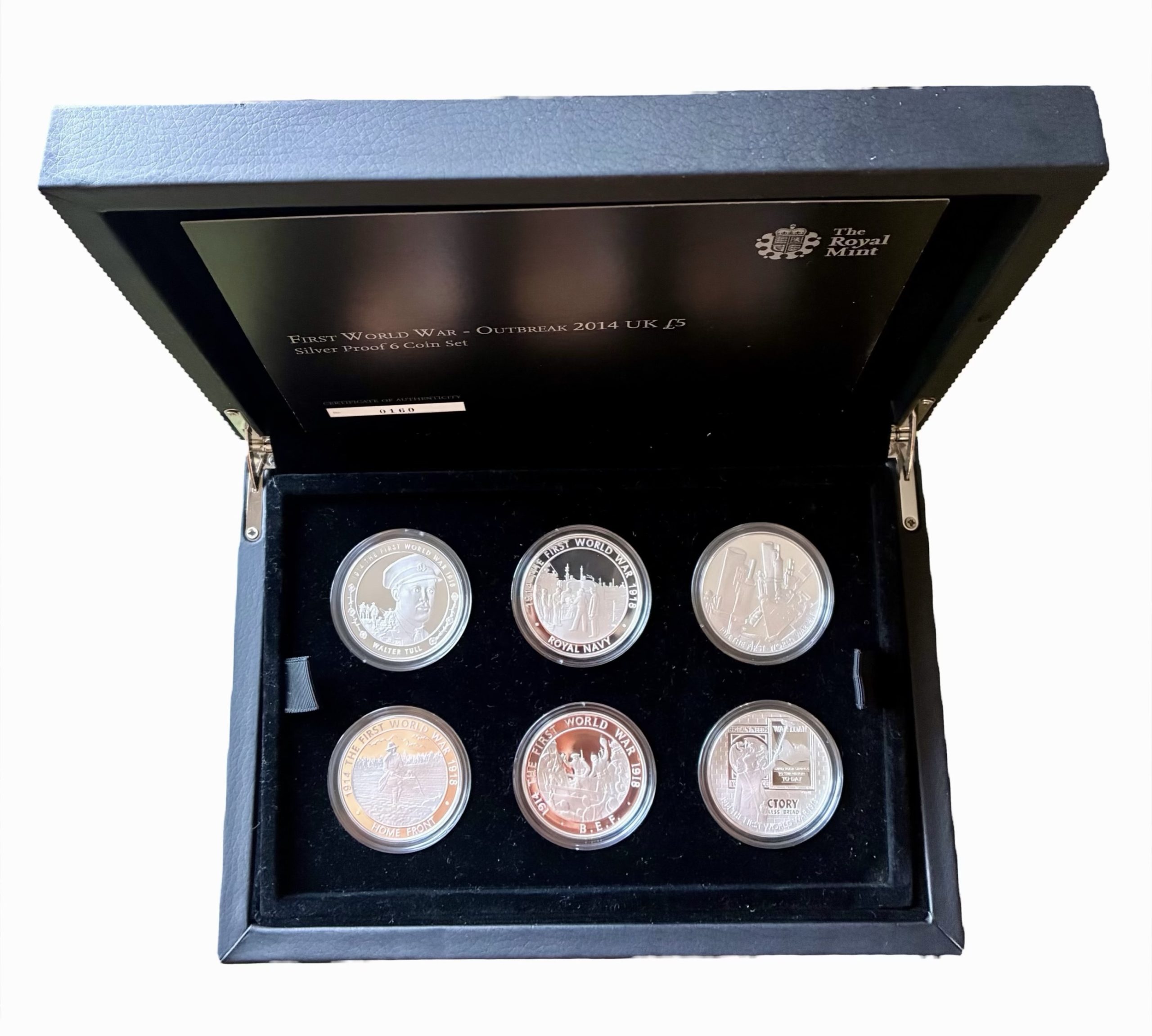 2014 Silver Proof 100th Anniversary Of The First World War Coin Set