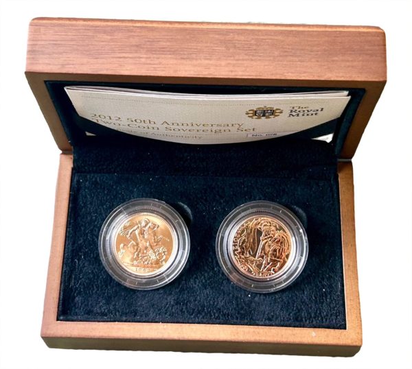 2012 Gold Sovereign Set, Queen Elizabeth II 50th Anniversary