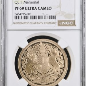 2022 Memorial Gold Proof Five Sovereign Piece (£5), NGC Graded PF69 Ultra Cameo