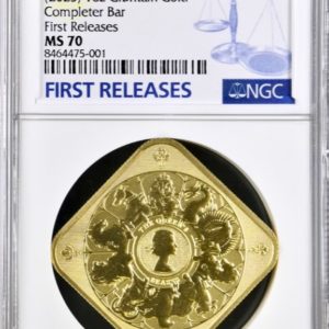 Completer Bar - Queens Beasts 1oz Gold - NGC Graded MS70