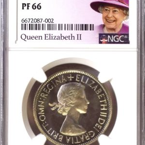 1953 Half Crown (1/2C), NGC Graded PF66