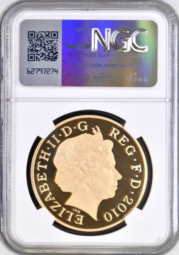 2010 Restoration of Monarchy, Gold Proof Five Pounds Crown, £5, NGC Graded PF70 Ultra Cameo - Image 2