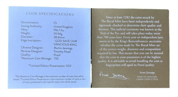 2023 Gold Proof Five Pound Coin (£5) The Coronation of His Majesty King Charles III - Image 4