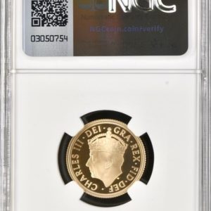 2023 Gold Proof Sovereign, NGC Graded PF70 Ultra Cameo, King Charles III Coronation