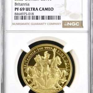 2023 Gold Proof Britannia £100, One Ounce Coin - NGC Graded  PF69 Ultra Cameo