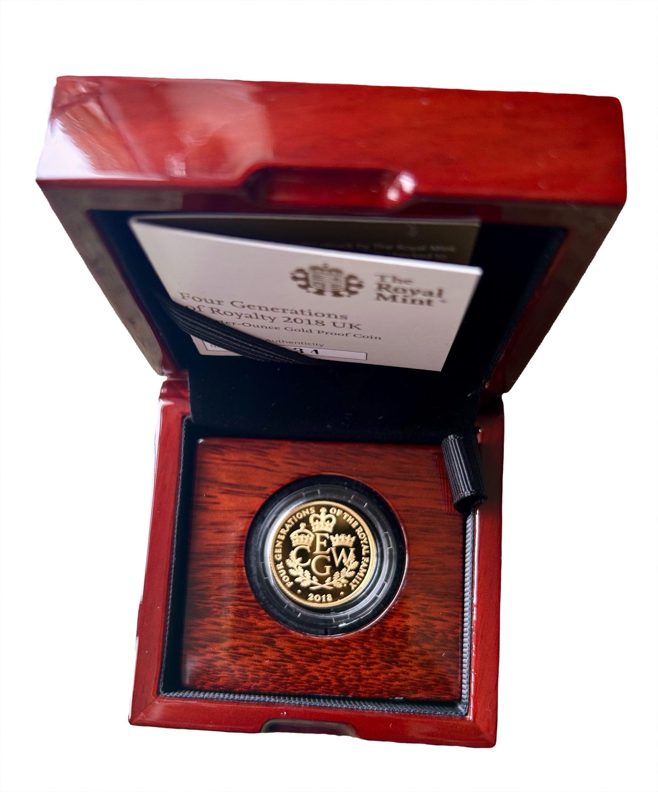 2018 Gold Proof £25 Four Generations Of Royalty - Image 2