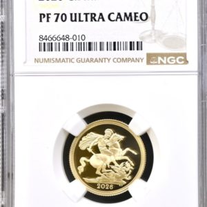 2026 Gold Proof Sovereign, NGC Graded PF70 Ultra Cameo