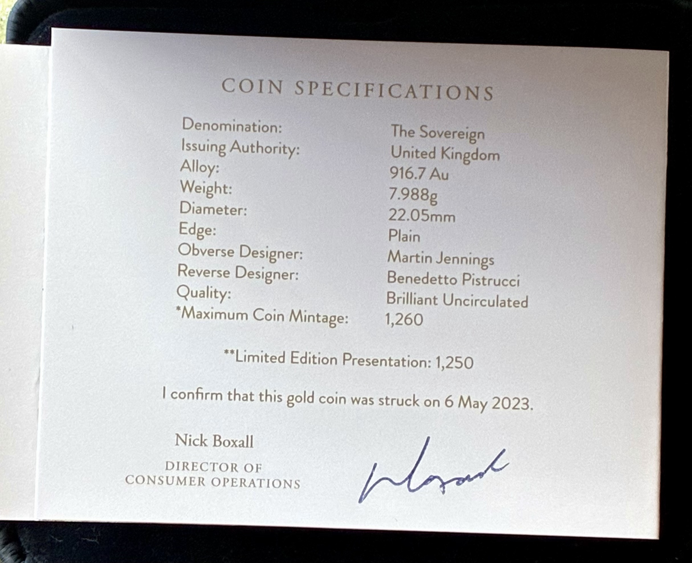 2023 Coronation Sovereign - Struck on 6th May 2023 - Image 3