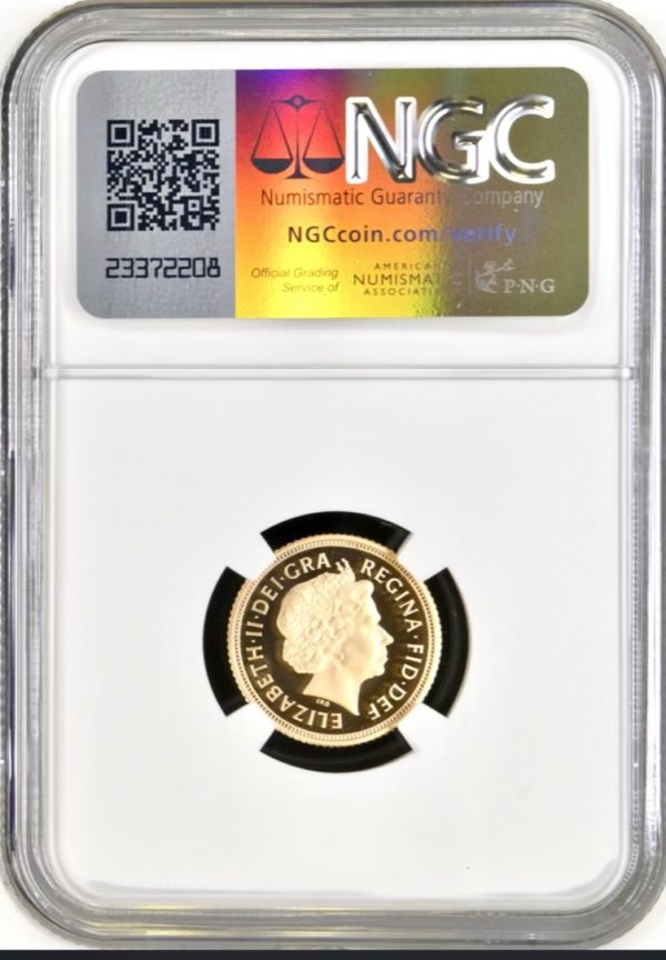 2005 Gold Proof Half Sovereign, NGC Graded PF70 Ultra Cameo - Image 2