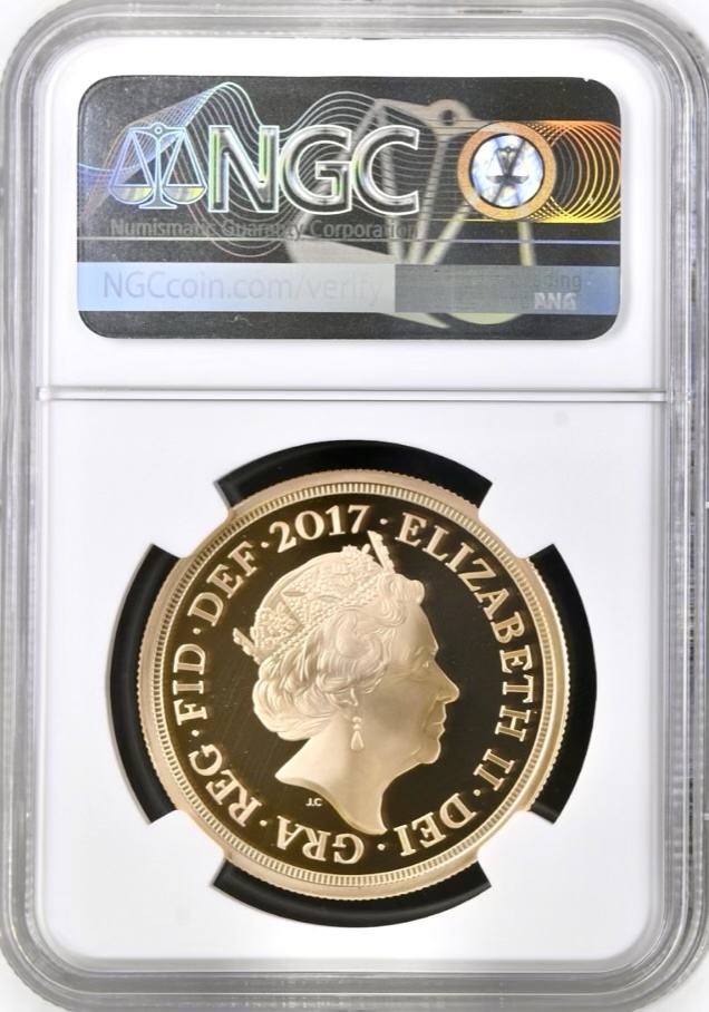 2017 Gold Proof Five Pounds Sovereign, (£5 / 5Sov) Pistrucci 200th Anniversary, NGC PF70 Ultra Cameo. - Image 2