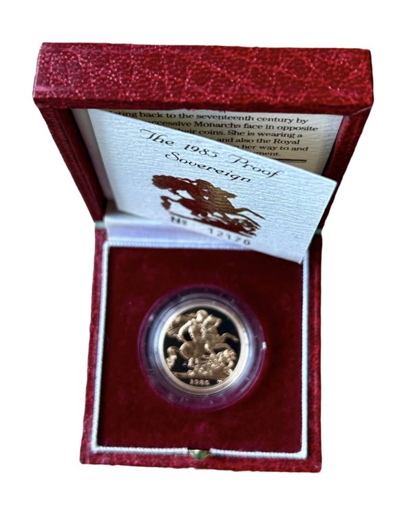 1985 Gold Proof Sovereign - Image 2